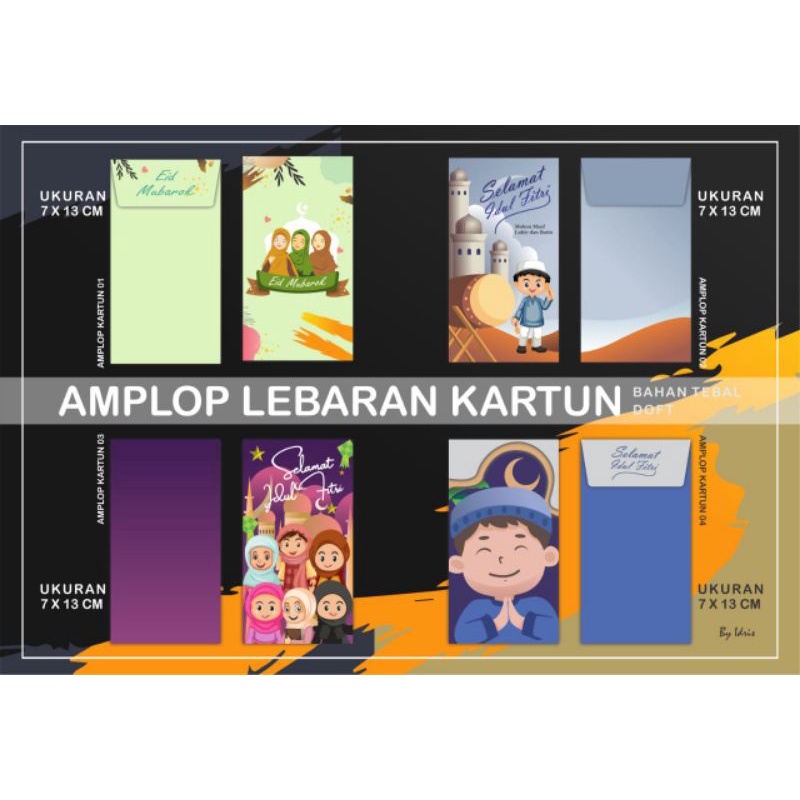 

AMPLOP LEBARAN IDUL FITRI MOTIF ANAK- ANAK LUCU (1 PACK ISI 20lembar)