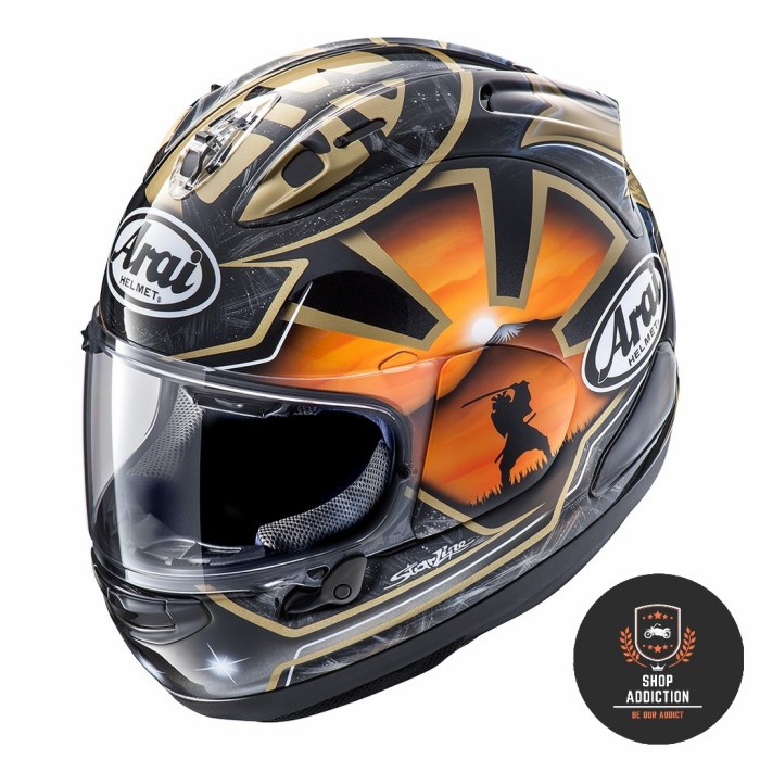ARAI RX7X PEDROSA SAMURAI SPIRIT GOLD | HELM FULLFACE | ORIGINAL | SNI