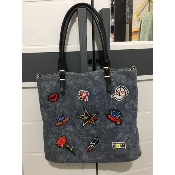 Shoulder Bag Tas GOSH preloved denim patch