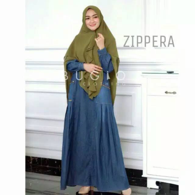 Gamis denim bugio preloved