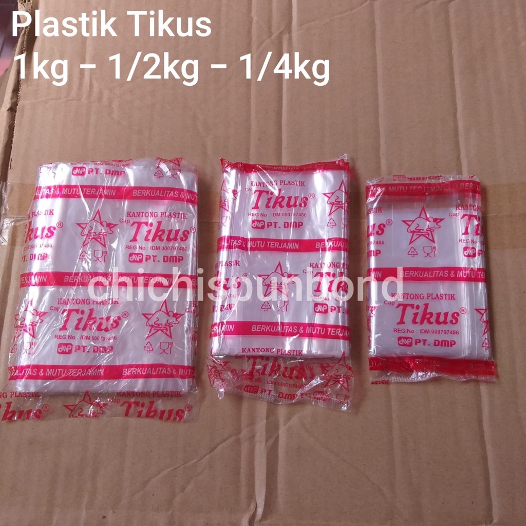 Plastik tikus 1kg ½kg ¼kg / Plastik Bening Murah / Plastik Es Mambo / Plastik Es