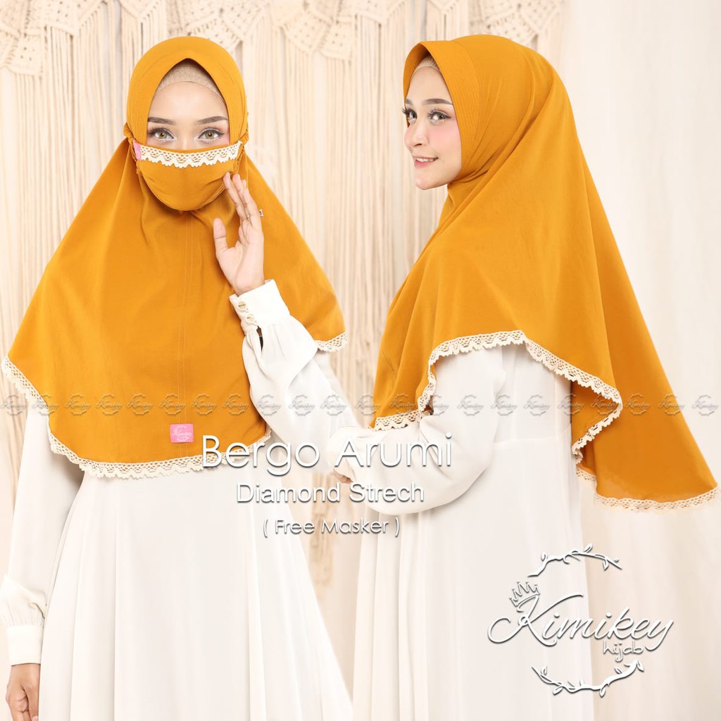 Jilbab INSTAN BERGO ARUMI PLUS MASKER BY KIMIKEY