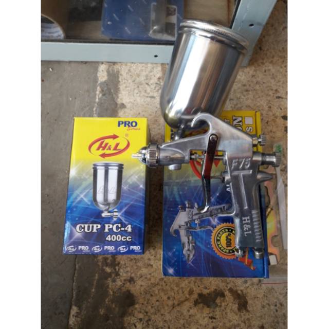 spray gun f75 h&l alat cat spetan kompresor