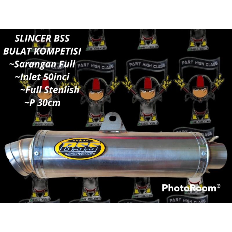 slincer knalpot BSS kompetisi bulat Inlet 50inci termurah