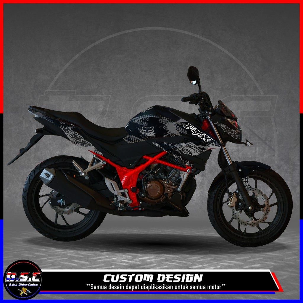 Decal FULL BODY Sticker CB 150R / CB150R / NEW 2018 CB 150R V.3 Motif Fox Grunge Black