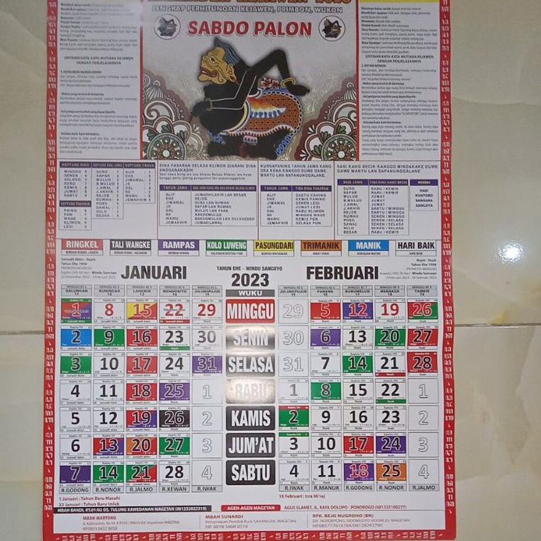 {O-IIE {♫ // KALENDER KEJAWEN 2023 (sabdo palon original),kalender jawa murah 2023,kalender 2023 hit