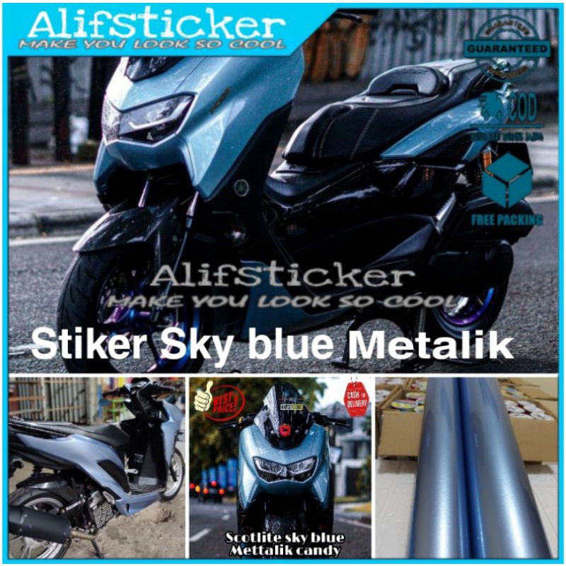 Stiker Skotlet Sky Blue Metalik Candy Premium