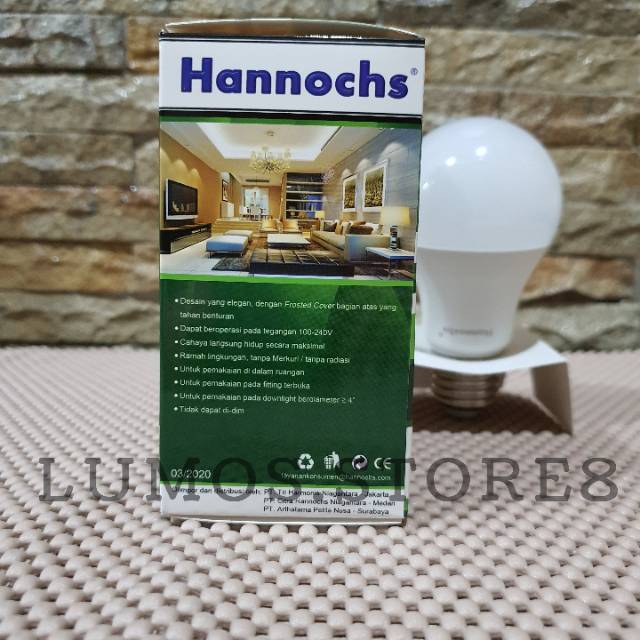 Lampu LED Hannochs 9 Watt Premier ( Cahaya Putih / Kuning)