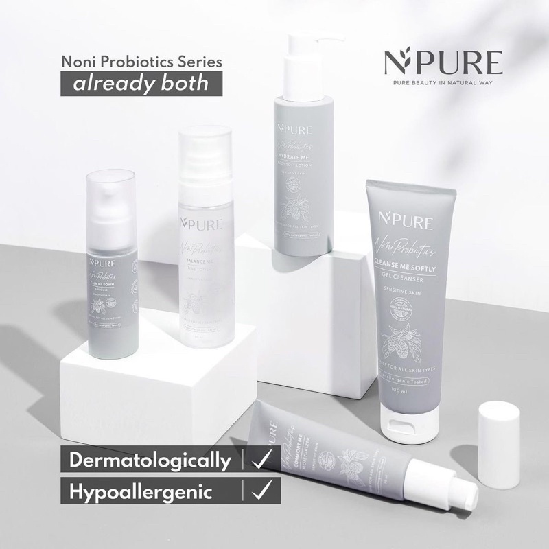 NPURE Noni Probiotics Series [Sensitive Skin] Toner - Ampoule Serum - Cleansing Gel - Moisturizer - Body Lotion - N'Pure