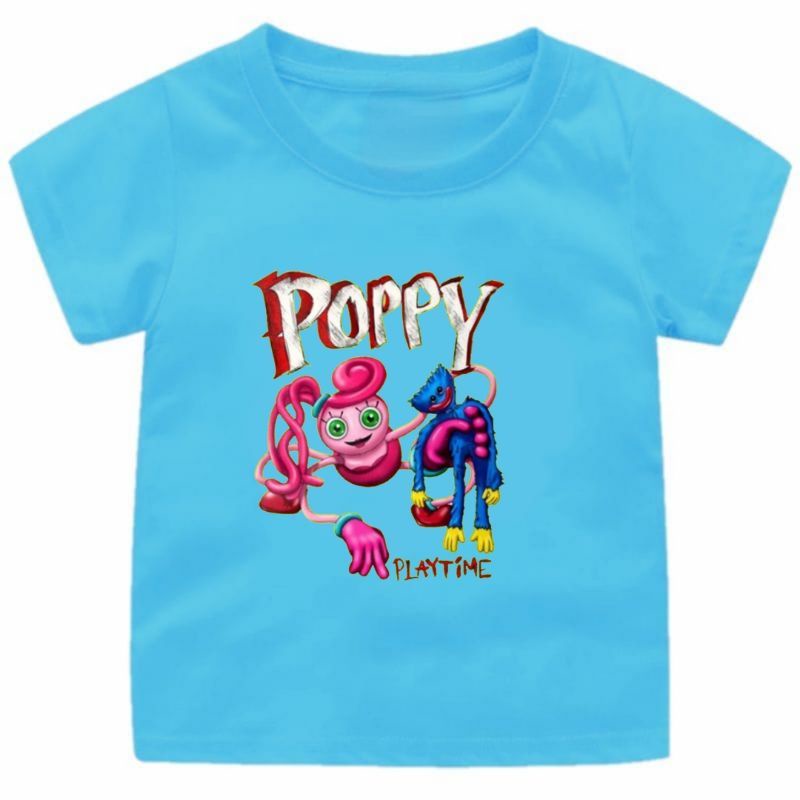 Baju Kaos Atasan anak CEWEK-COWOK  HUGGY WUGGY POPY PLAY TIME 1-12Tahun UKURAN S.M.L.XL.2XL.3XL