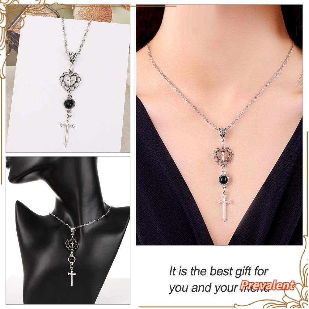 Kalung Rantai Dengan Liontin Hati Gaya Gothic Untuk Wanita
