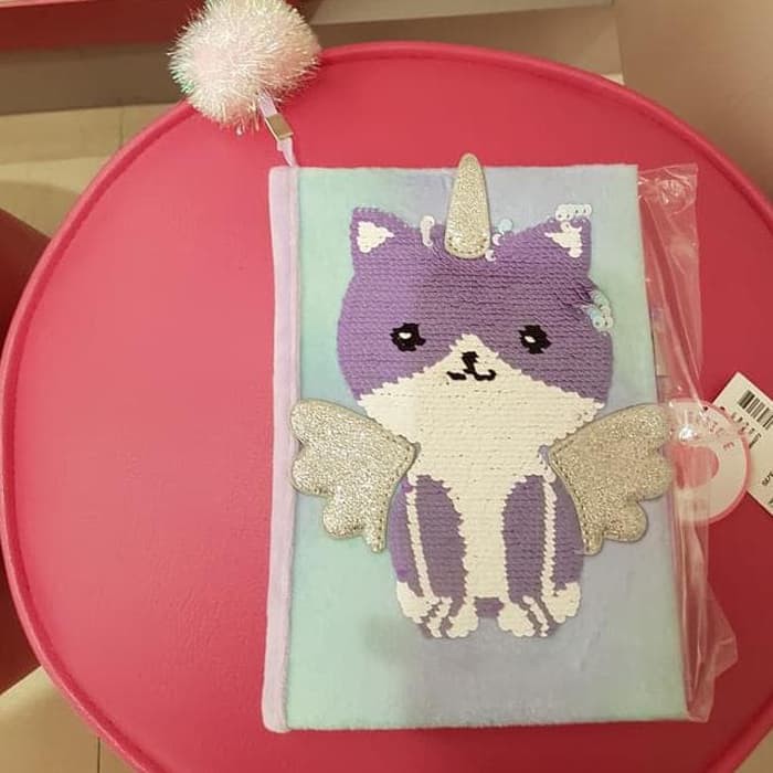 

nn BUKU DIARI DIARY JUSTICE ORIGINAL CATICORN FLIP SEQUIN UNICORN