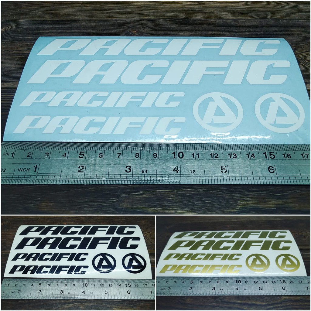 Cutting Sticker frame sepeda PACIFIC sepeda lipat panjang 17cm