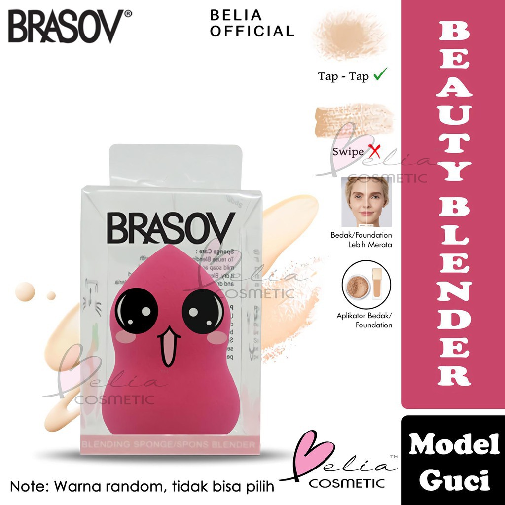 BRASOV Spons Make Up Sponge Blending Beauty Blender Model Guci Egg Cut