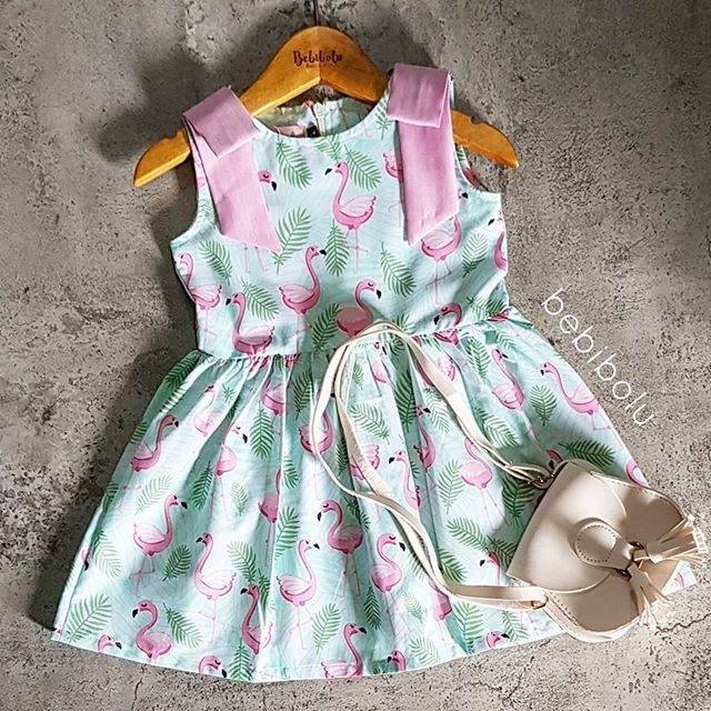 Bebibolu | Flamingo Dress Green