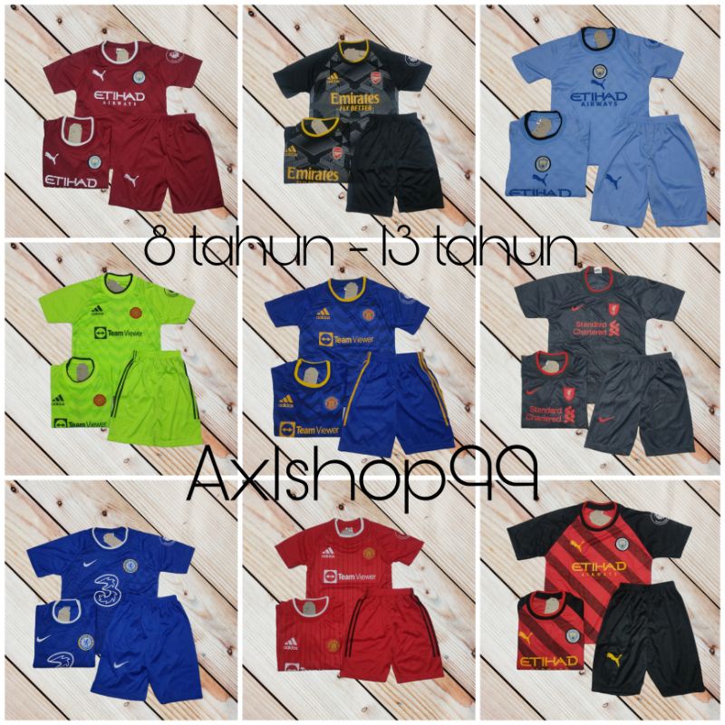 SETELAN BAJU BOLA ANAK UMUR 8 - 13 TAHUN