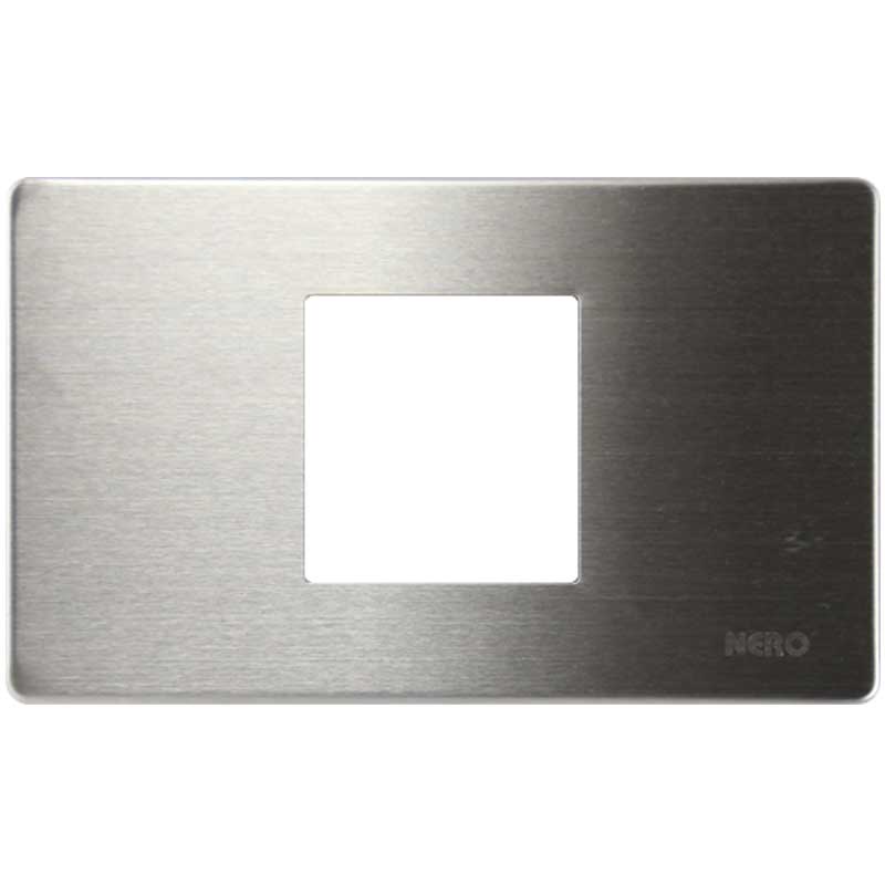 STAINLESS 118 T8108 - Stainless 1 Gang 1/2 Device Blank Plate NERO