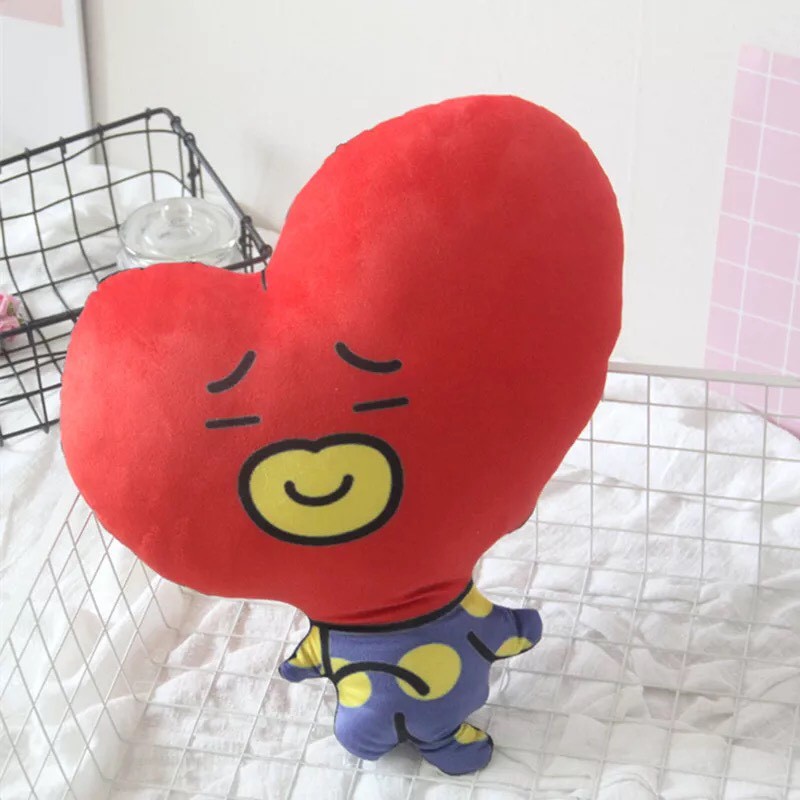 BONEKA TATA V MERAH BAND KOREA BTS BT21 IMPOR