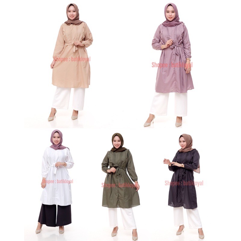 Loyal Tunik Wanita Premium Tunik Polos Bahan Katun M L XL