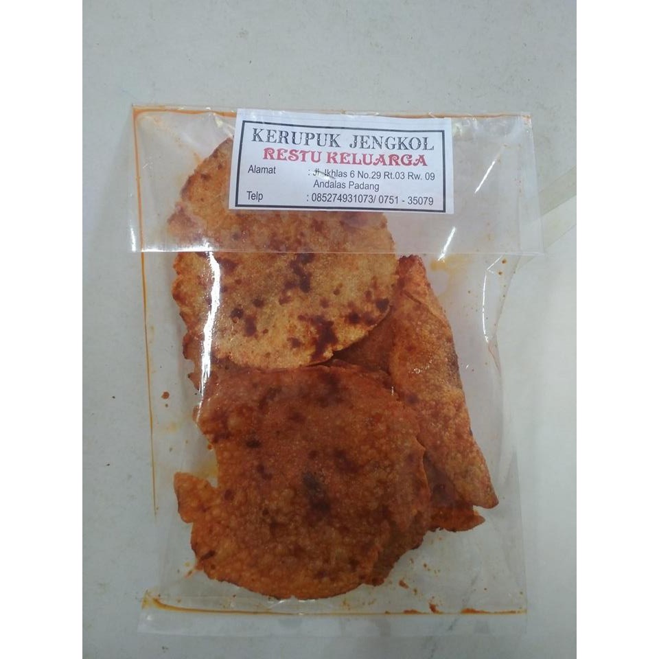 

Kerupuk Jengkol Balado Restu Keluarga 50 gram - Asli Padang