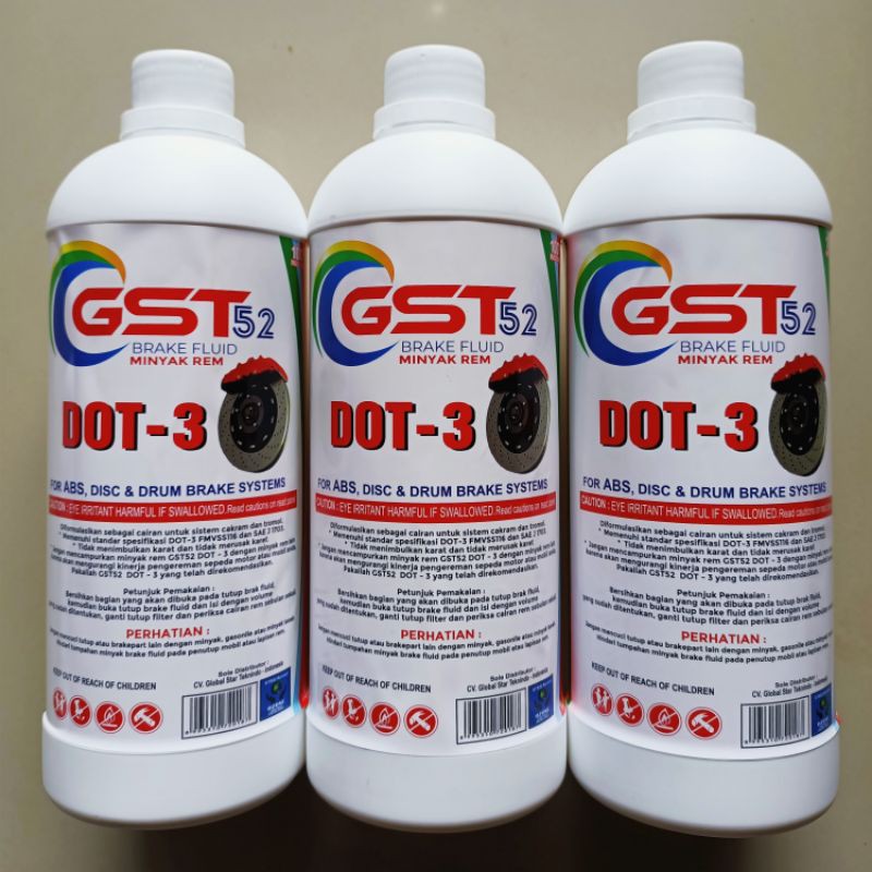 Brake Fluid DOT-3 Gst52 Minyak Rem 1 liter