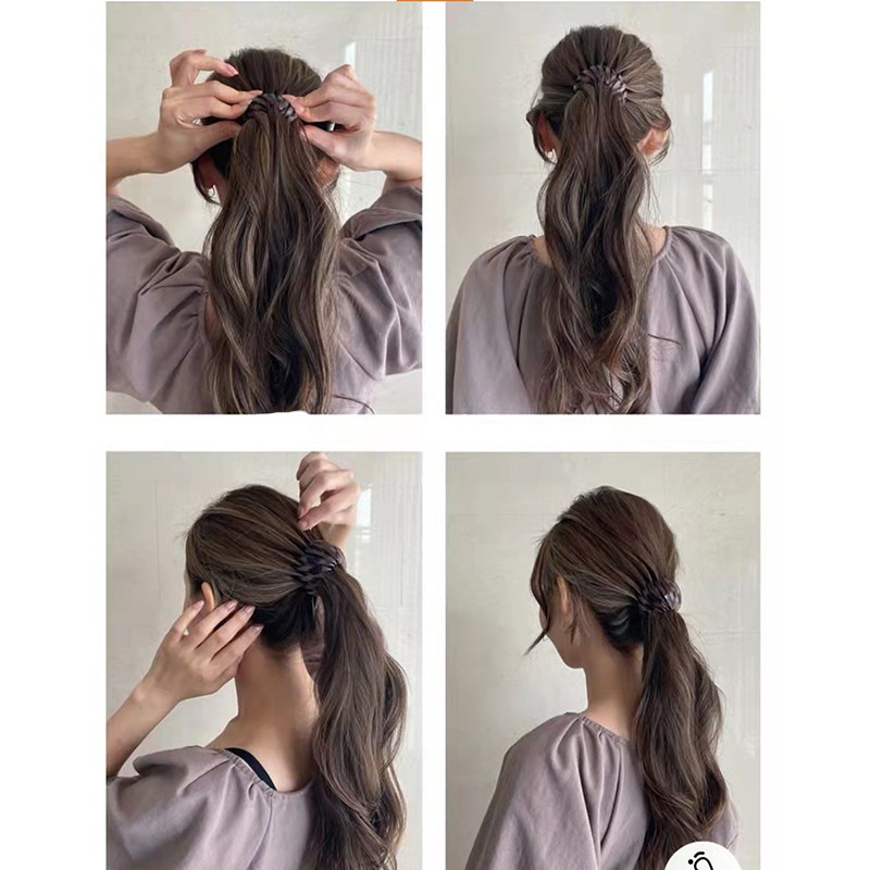 Jepit Rambut Korea Bulat / Donat Jedai Hair Clip Claw / Ikat Rambut Korea Ponytail Dalika