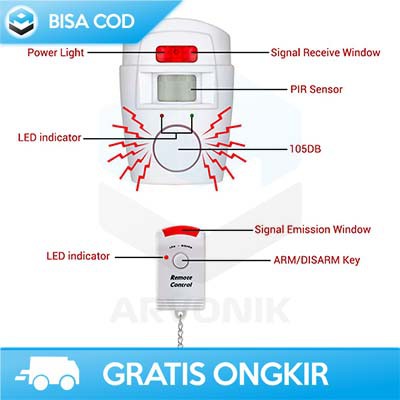 ALARM ANTI MALING SENSOR GERAK EMASTIFF YL105 ORIGINAL ALARM RUMAH