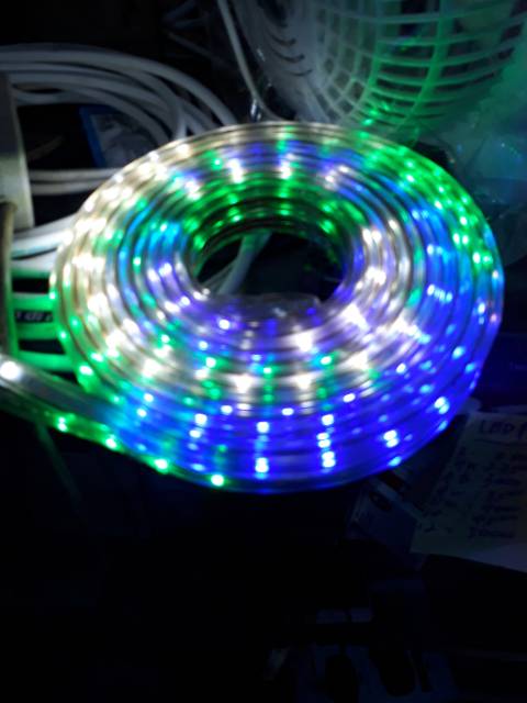 10M RGB LAMPU LED STRIP SELANG 3528 2835 220v 10M METER OUTDOOR RGB