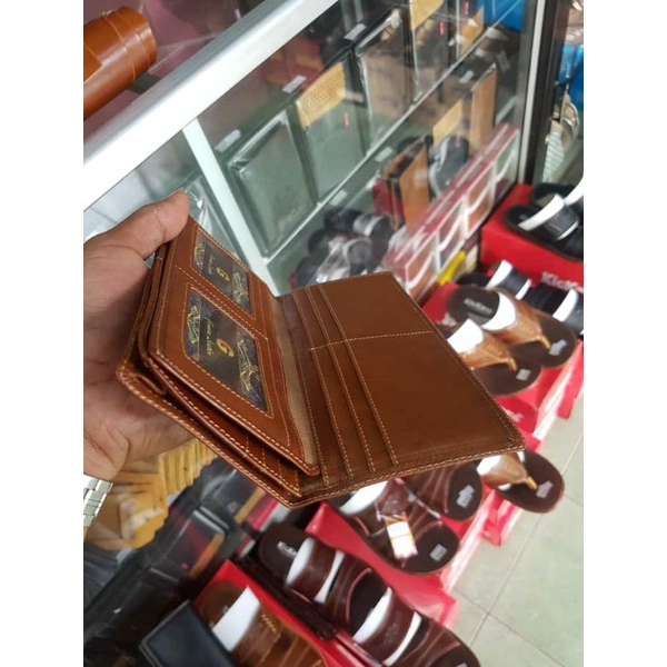 Dompet Pria Kulit Asli Panjang Embos Kickers - Tanpa Kain Furing