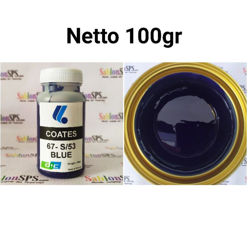 TINTA SABLON GELAS COATES 67 - S/53 BIRU BLUE 100GR