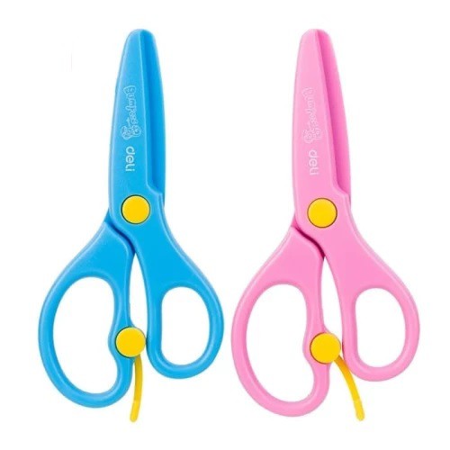 GUNTING KERTAS PLASTIK ANAK WARNA DELI D60402 LUCU PLASTIC SCISSORS