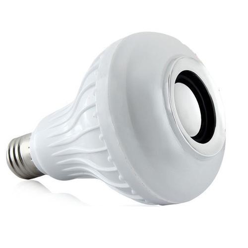 &lt;^ SJA ^&gt;Speaker Wireless Bluetooth Dengan Lampu LED RGBW E27 12W RGBW E27 Smart LED Music Light Bulb