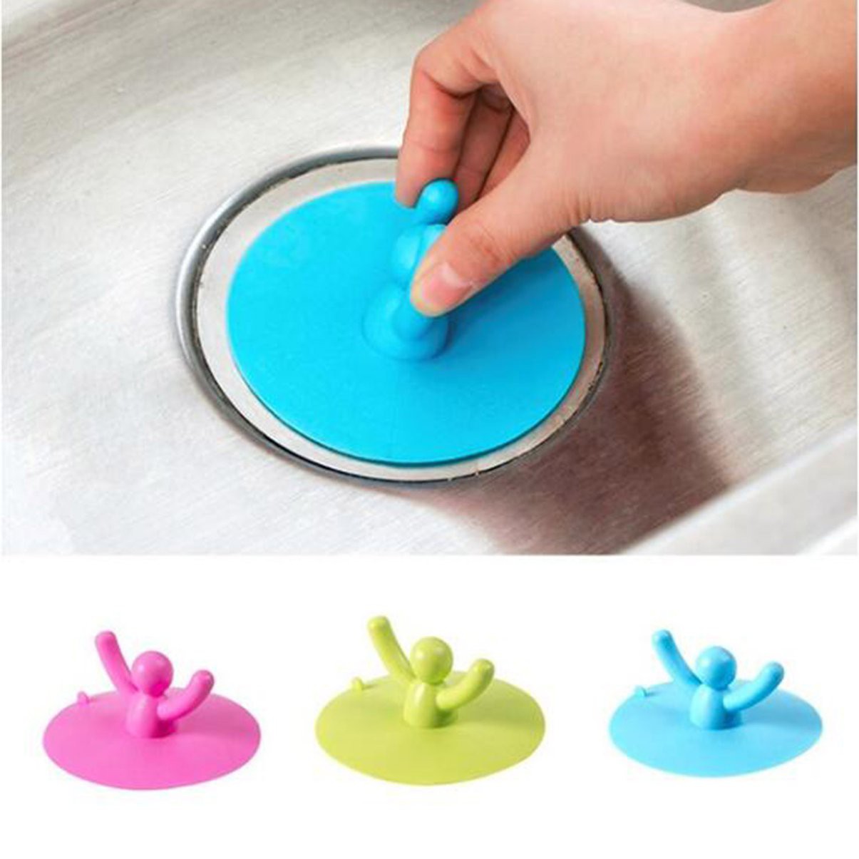 Silicone Sink Plug Sewer Bathroom Kitchen Sink Filter Floor Drain