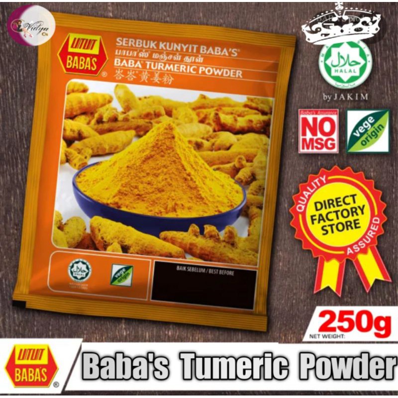 

Tepung Kunyit Babas exp MEI 2026 /Tumeric Powder/Serbuk Kunyit Babasnya 250 gr
