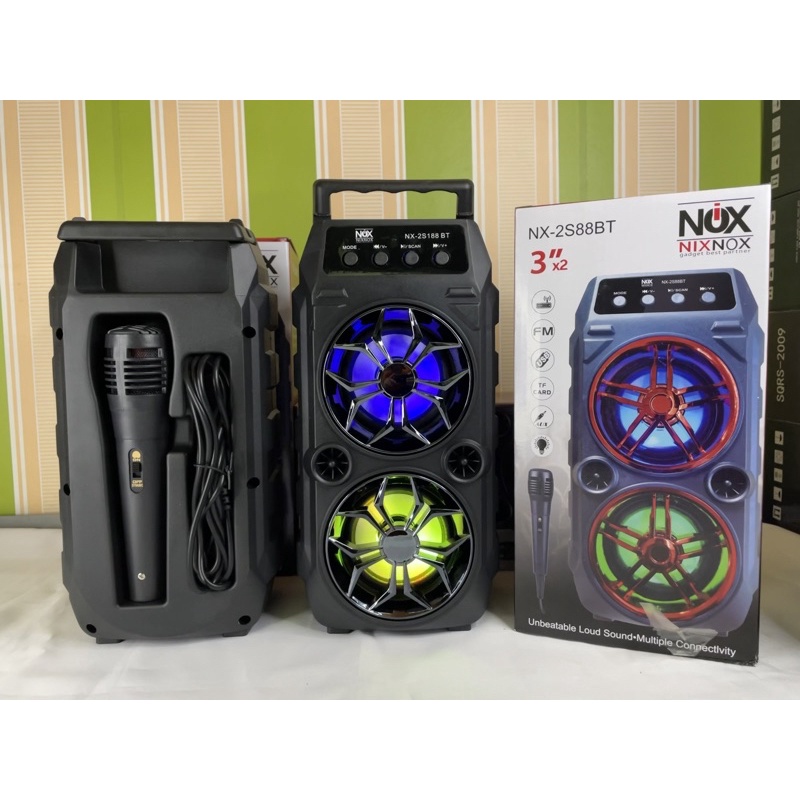 Speaker bluetooth  portabel BIG BASS S88 speaker bluetooth termurah-NX 2s188 hitam