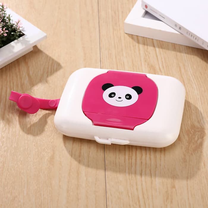 Tempat tissiu basah bayi travel wet tissiu holder panda