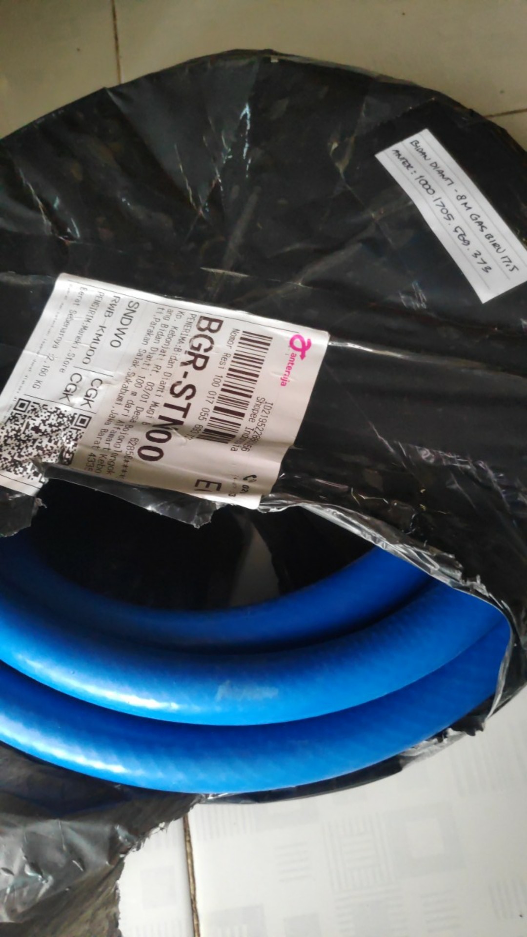 Selang Gas Biru High Pressure Thermoplastic 17.5mm Propeller Sni Harga Per Meter