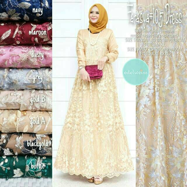 Farasya #105 by edelweiss dress tile gamis