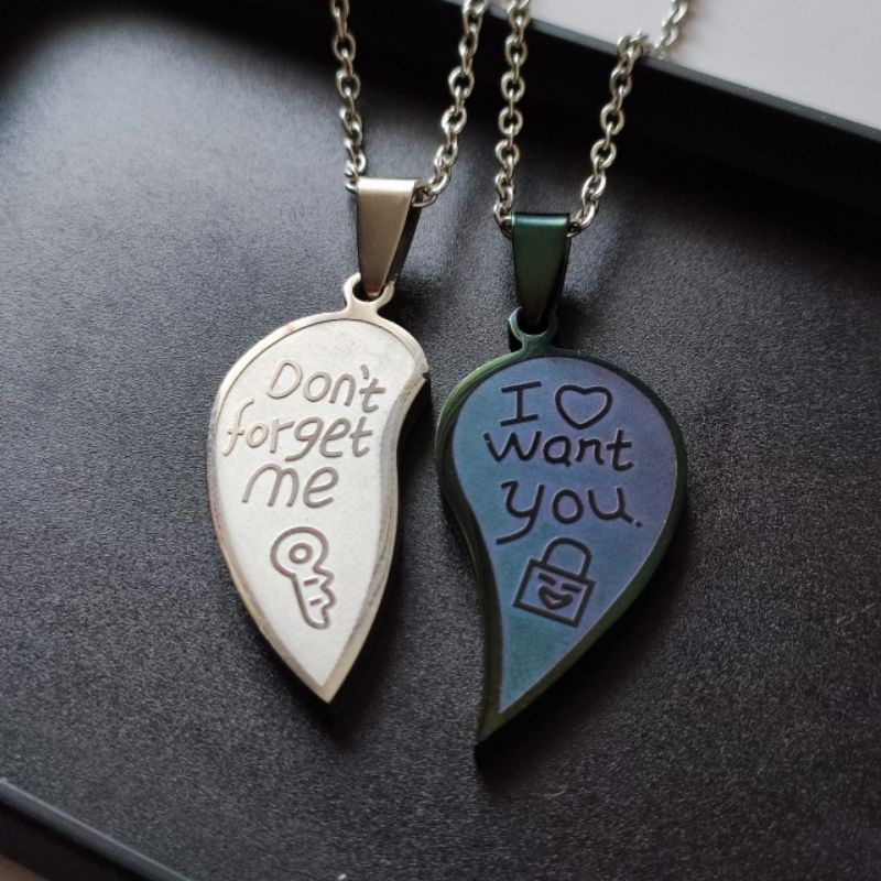Kalung Kopel Titanium Pria dan Wanita V10
