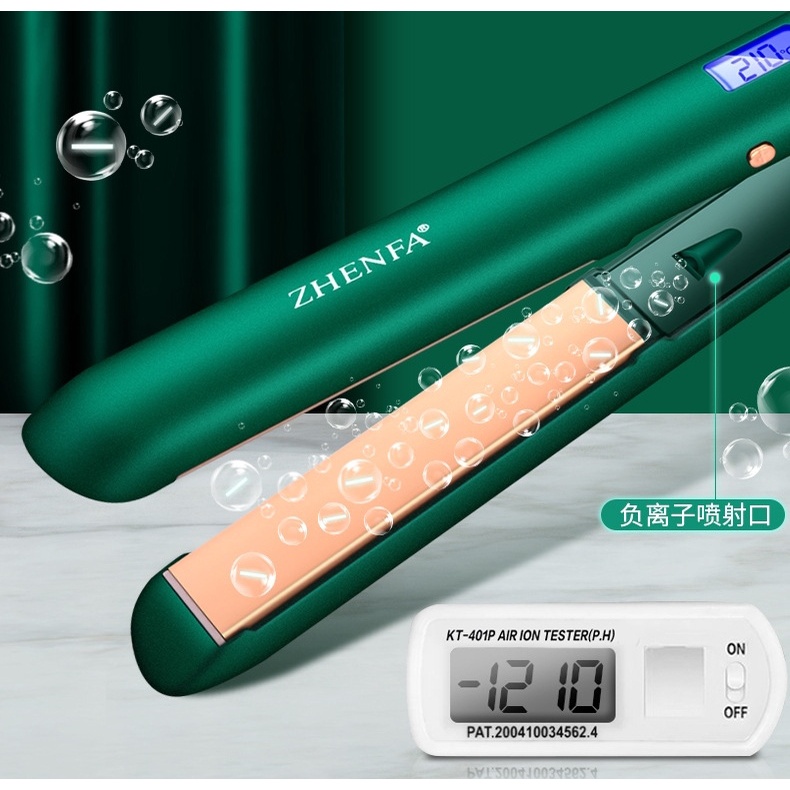 CATOK RAMBUT ZHENFA HAIR STRAIGHTENER HIJAU CURLY CATOKAN LA094G3 PREMIUM ALAT PELURUS PLAT KERAMIK