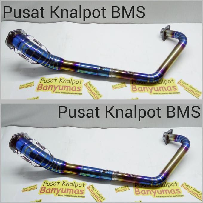 Leher Knalpot Satria Fu Chrome Biru/Leher Bluemoon Satria Fu