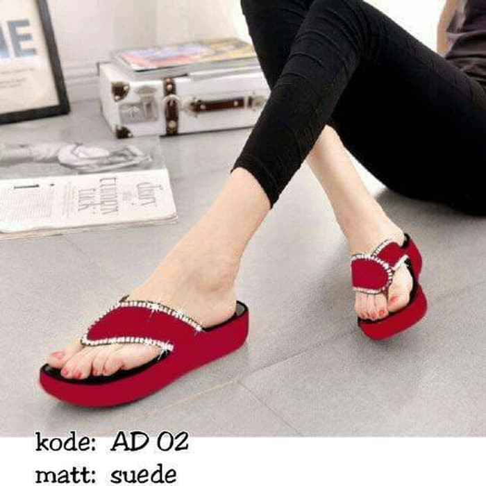 SPECIAL MURAH Wedges sendal sandal slop hak wanita cewe lebaran Jepit