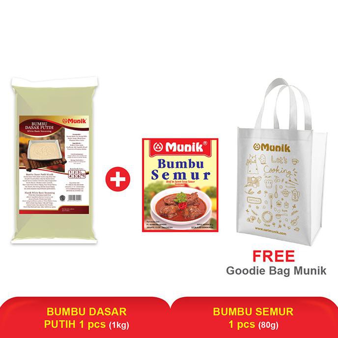 

READY BAYAR DITEMPAT PAKET(Bumbu Dasar Putih Munik 1Kg&Bumbu Semur 80gr)FREE KantongBelanja LIMITED