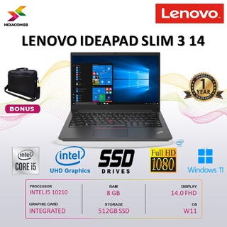 LAPTOP LENOVO IDEAPAD SLIM 3 14 | INTEL I5 10210 RAM8GB 512SSD W11 14.0FHD