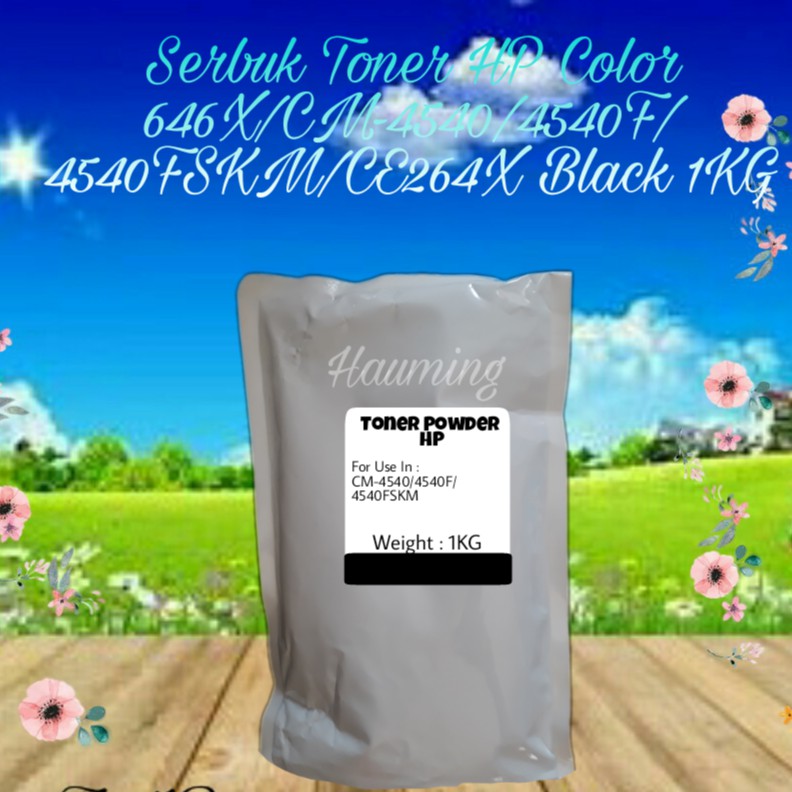 Serbuk Toner Powder Color HP 646A CM4540 CM4540f CM4540FSKM CM-4540 4540f CF030A Black 1kg