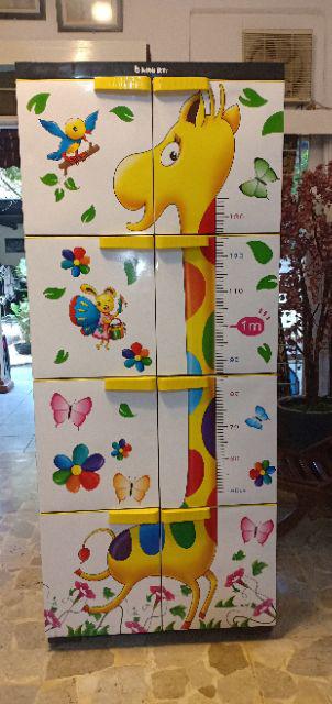 Lemari Plastik Lemari Pakaian Homey Premium Jerpah Susun 4 (jumbo)