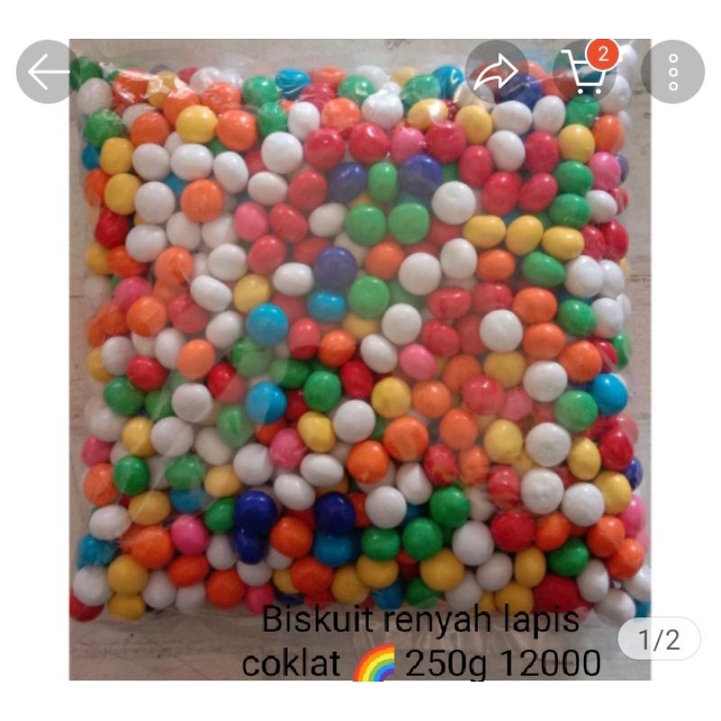 

biskuit renyah lapis coklat pelangi