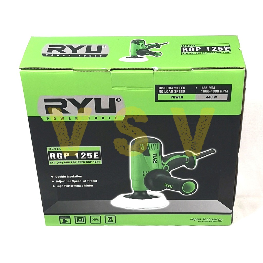 RYU Gun polisher RGP125E / polisher 5&quot; / mesin poles