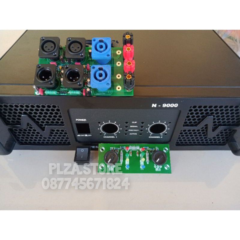 Bok power amplifier N9000 lengkap panel depan belakang