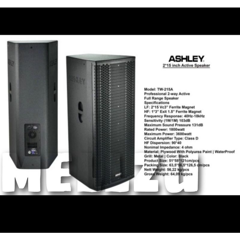 Speaker Aktif Ashley TW 215 A Original 2 x 15 inch TW215A